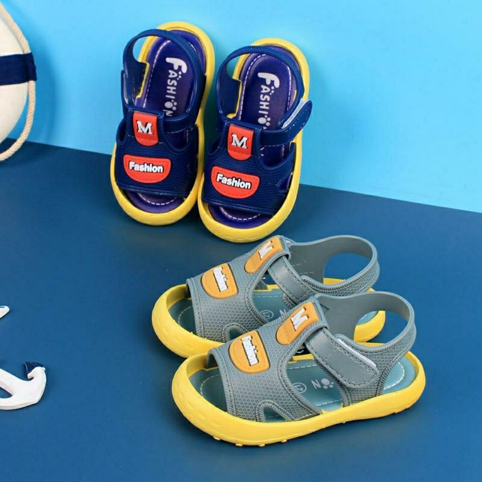 夏季婴幼儿软底学步鞋小童宝宝包头凉鞋男童女童鞋防滑透气走路鞋