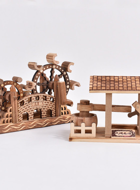 桌面摆设竹木创意儿童礼物工艺品