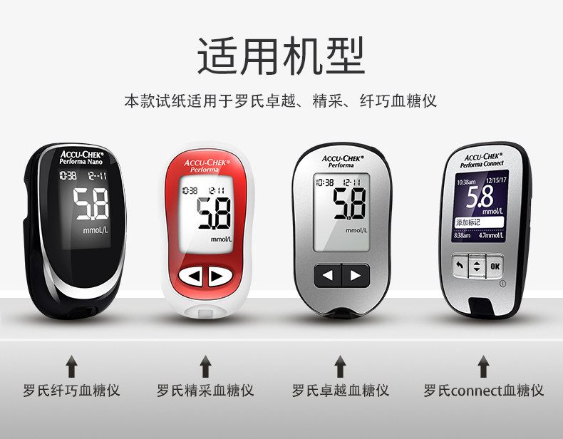 罗氏卓越型50片进口血糖试纸 优益诺医疗器械血糖用品
