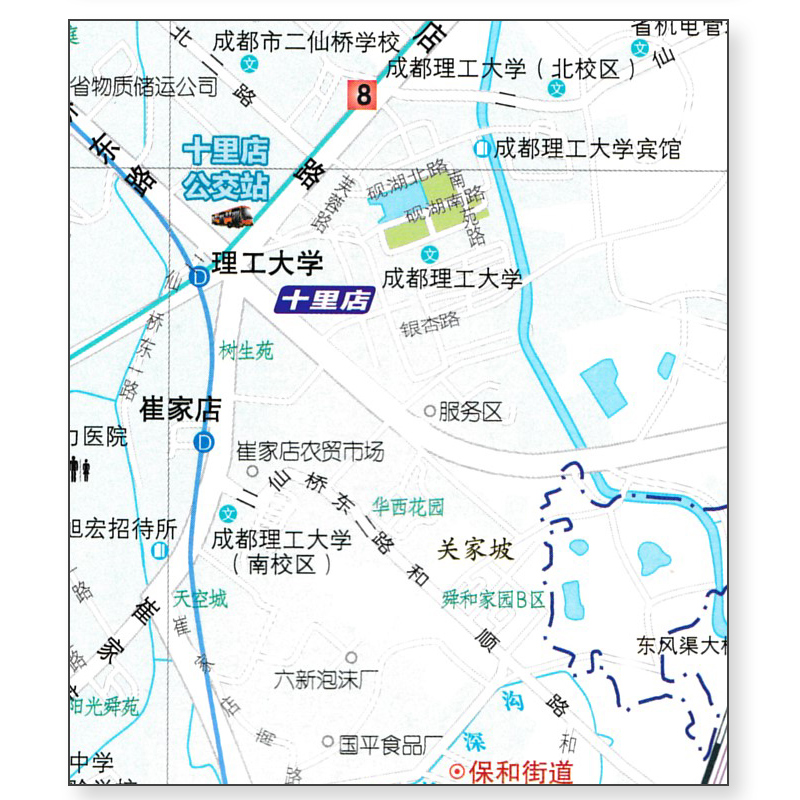 【官方直营】成都市城区地图  成都地图贴图108*78cm 成都交通地图折叠版 纸质袋装方便携带详细到县级事业单位地名办公 - 图2