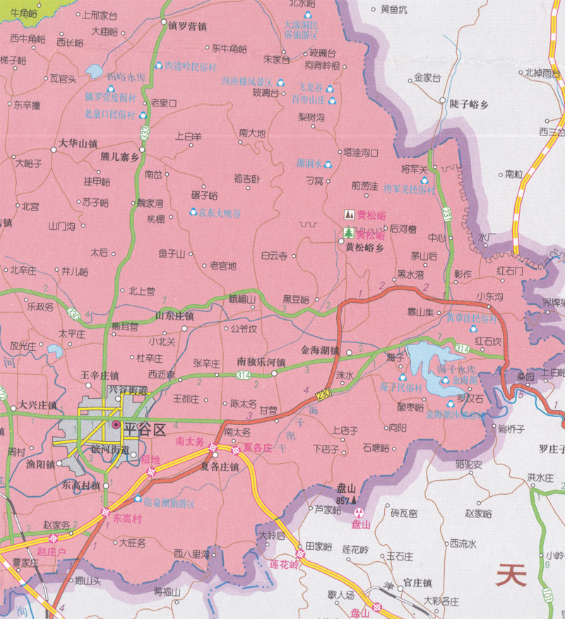 2024新版 北京市地图 贴图折叠图袋装 中国分省 106*75cm 折叠便携 城市交通路线行政区划分 星球地图出版社 - 图1