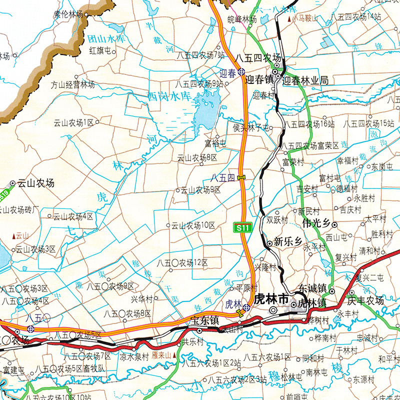 2023全新版 鸡西旅游交通图  折叠双面 鸡西城区地图 景点指南 哈尔滨地图出版社 - 图3