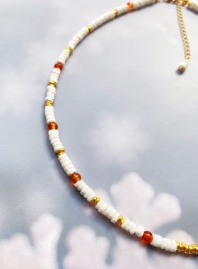 贝母天然小众项链天然贝母