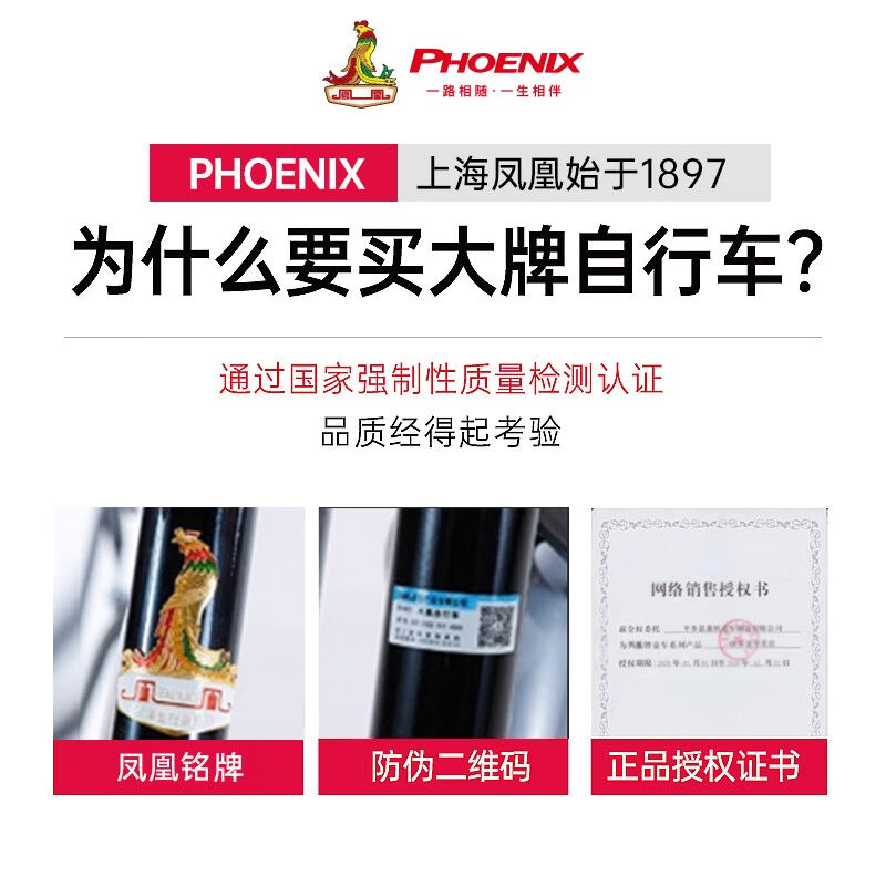 高档凤凰铝合金儿童自行车儿童自行车10岁以上20寸儿童自行车儿童 - 图0