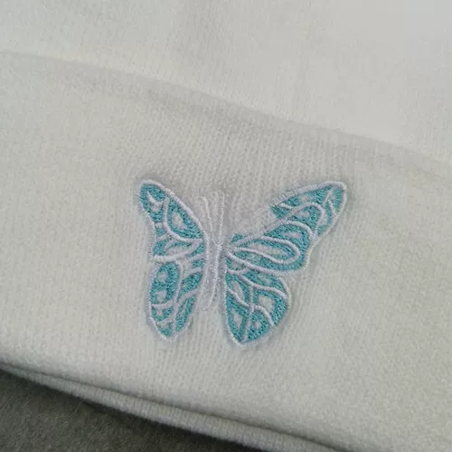 Голубая бабочка черно -белая студенческая шерстяная шерстя