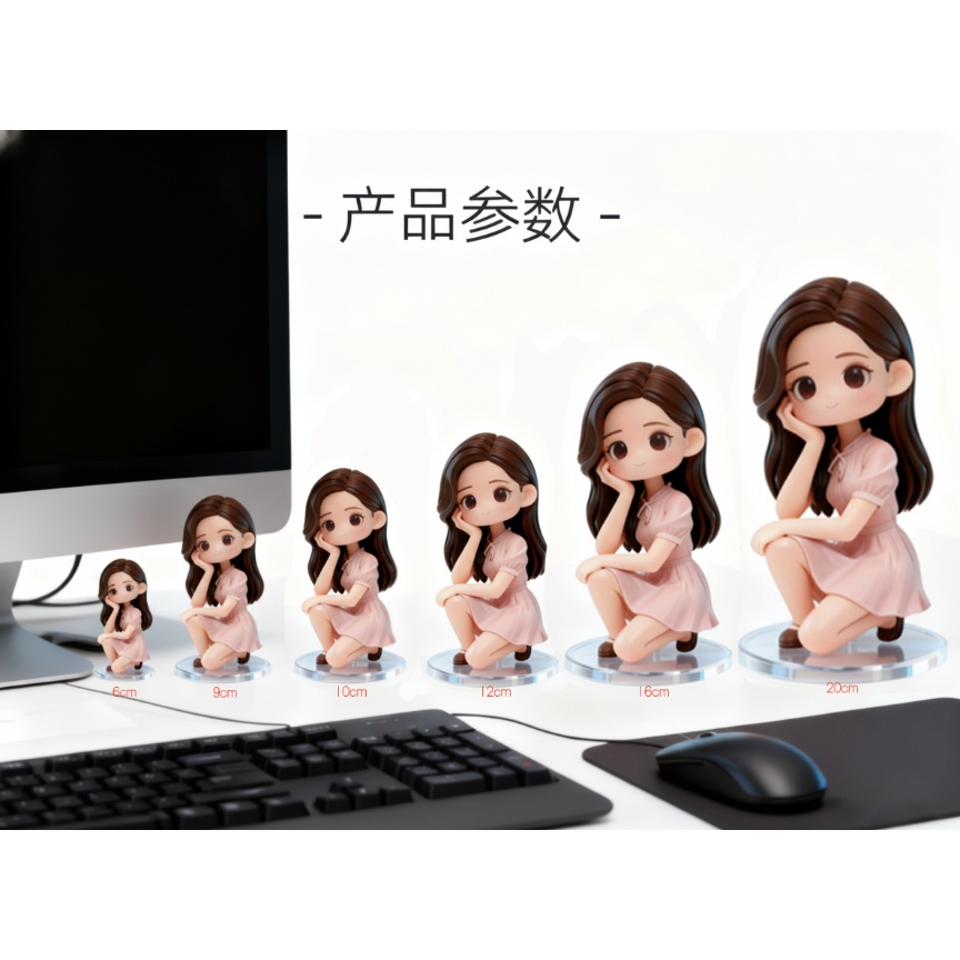 真人照人偶3d打印 宝宝生日儿童节百日照片留念仿真定制模型 摆件 - 图3