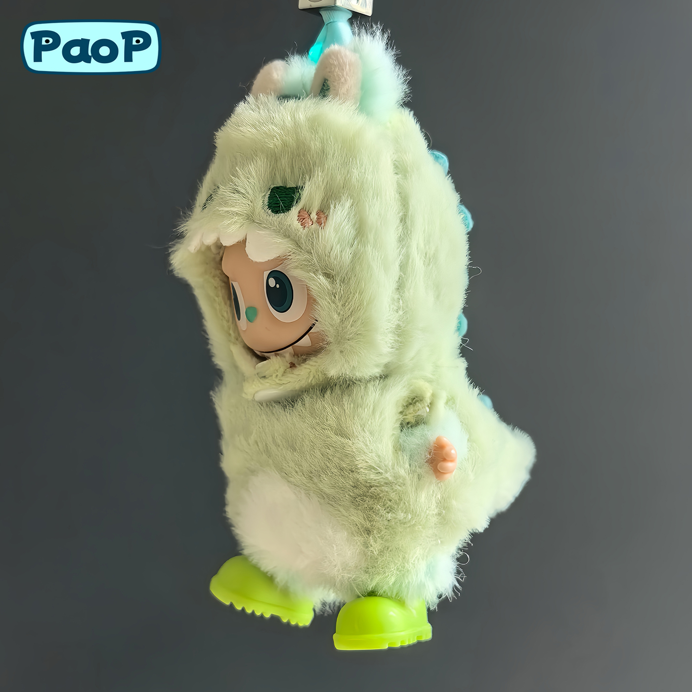 Labubu娃衣4.0绿色恐龙套装四代心底密码拉布布搪胶玩偶衣服10CM - 图2