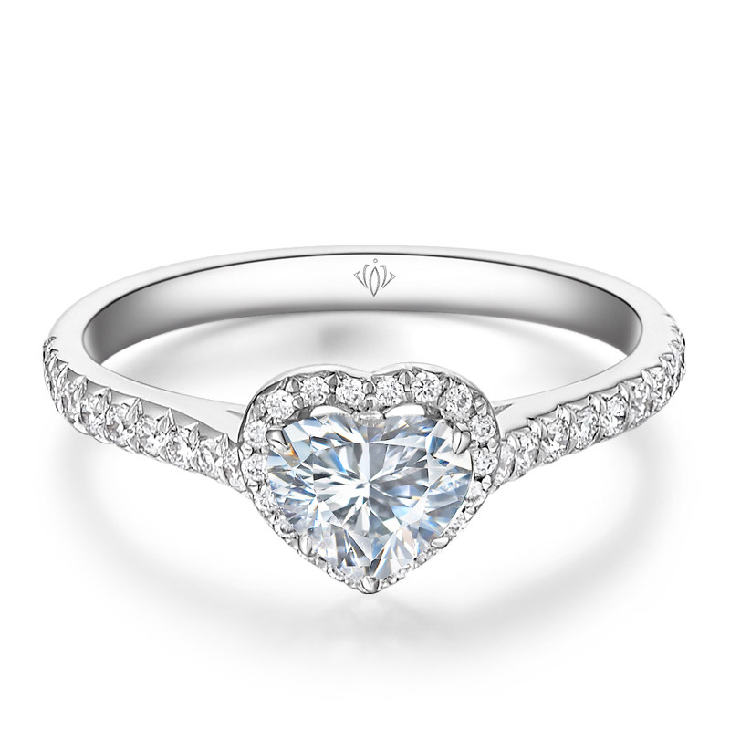 我爱钻石网钻戒女gia50分订婚戒 我爱钻石网手饰