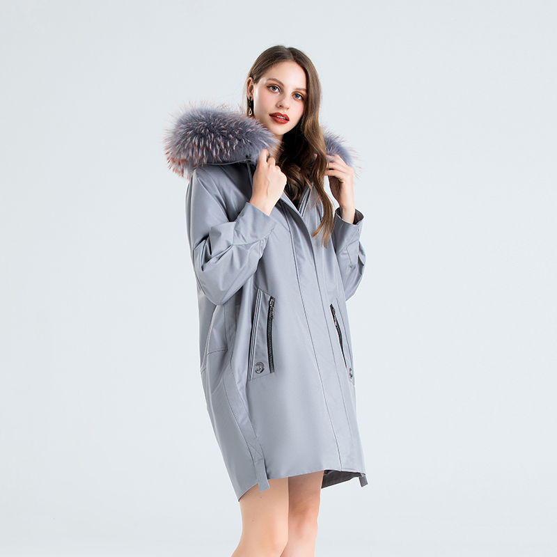 派克服2022冬季新款獭兔内胆可拆卸 魅影兰卡皮草