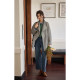 Solighter waisted cashmere double-sided woolen coat