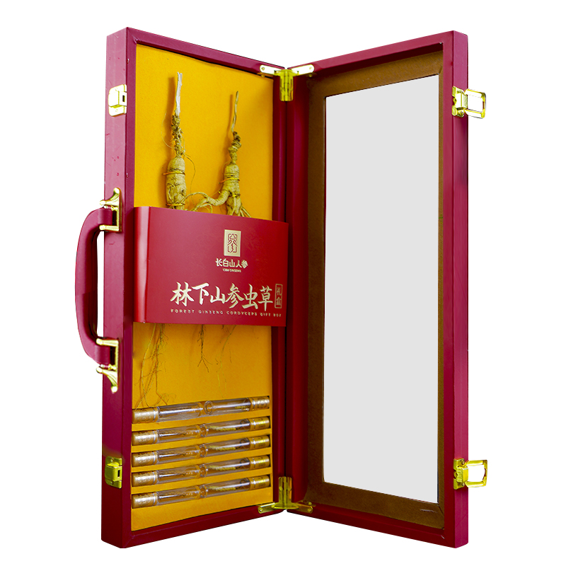 长白山人参林下山参虫草组合礼盒装年货礼品高档送领导老年人补品