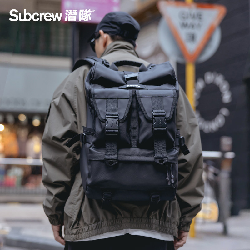 Subcrew深舱024通勤骑行双肩包机能旅行背包防水大容量电脑书包男