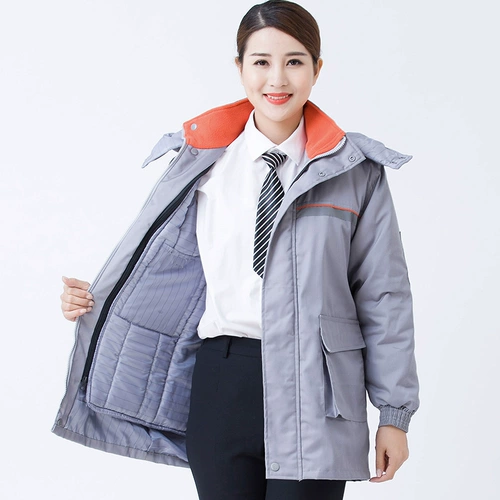 Демисезонная зимняя антистатическая съемная куртка для работы, увеличенная толщина
