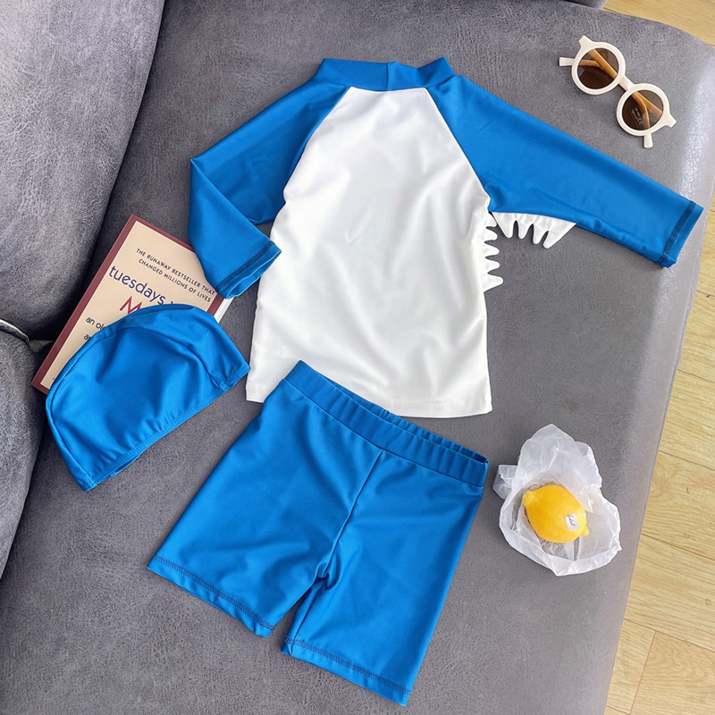 新款儿童长袖泳衣男童恐龙连体游泳衣分体防晒泳衣沙滩度假泳裤,淘宝优惠券,粉丝福利购,淘宝优惠卷