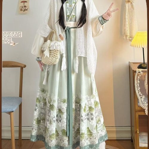 [如初]原创汉服新中式套装国风立领衬衫破群日常穿搭明制汉洋秋冬 - 图0