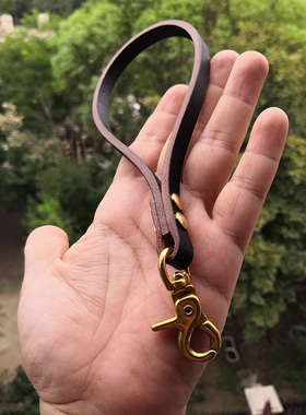 头层牛皮带工制作配件防丢带腕