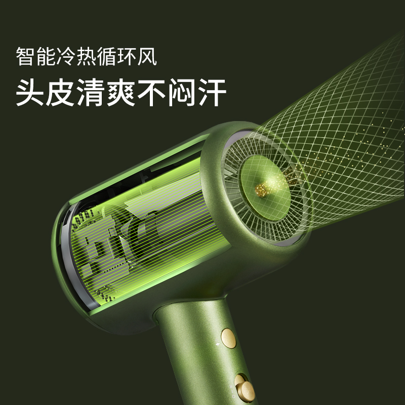 直白个人护理旗舰店直白水负离子吹风机护发家用小型速干冷热大风力发廊专用电吹风筒1