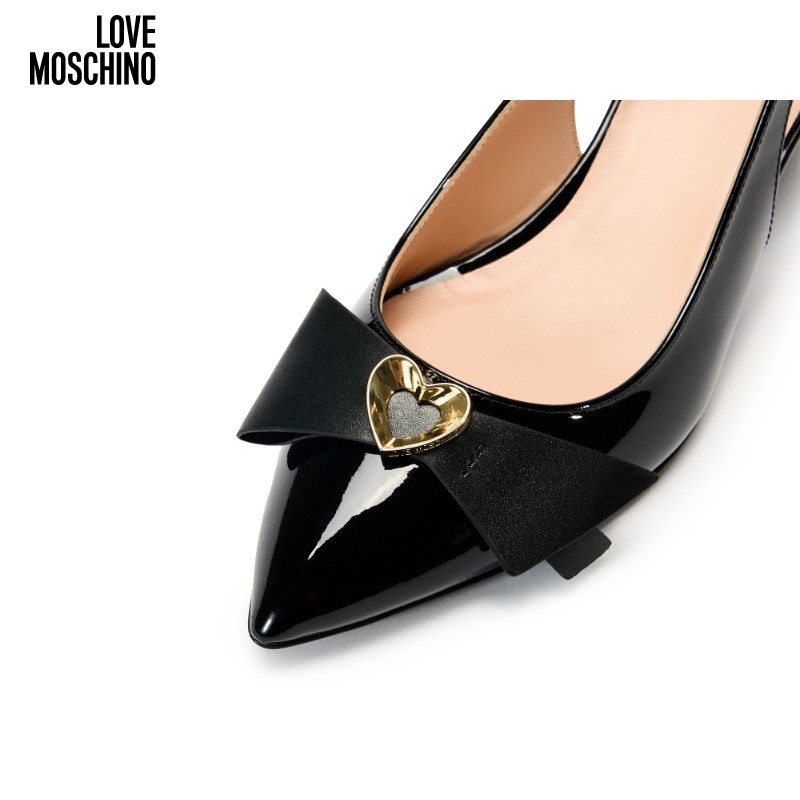 【礼物会员5折起】Love Moschino 25早秋 女士低跟爱心尖头凉鞋,淘宝优惠券,粉丝福利购,淘宝优惠卷