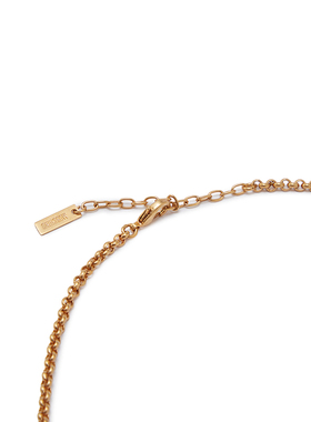 【礼物低至5折】Moschino/莫斯奇诺  男女同款鹅形珍珠吊坠项链