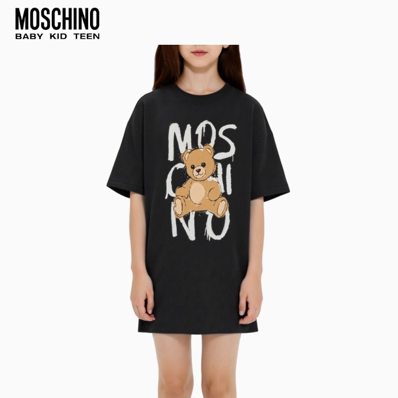 【新年特享5折起】Moschino/莫斯奇诺 儿童泰迪熊印花棉质连衣裙,淘宝优惠券,粉丝福利购,淘宝优惠卷