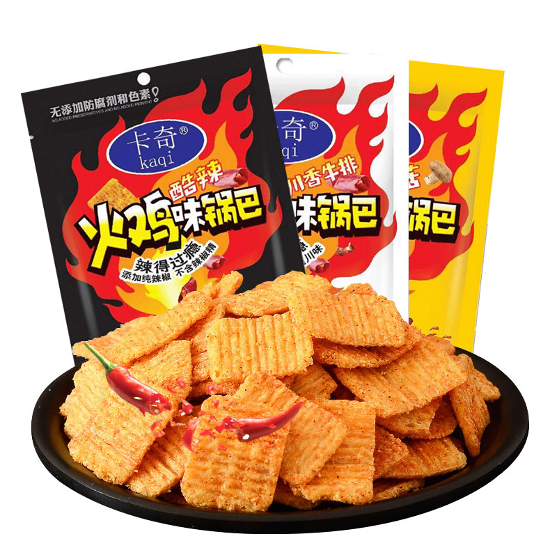 卡奇小米130g*4大包装麻辣味锅巴 尚品食品膨化食品