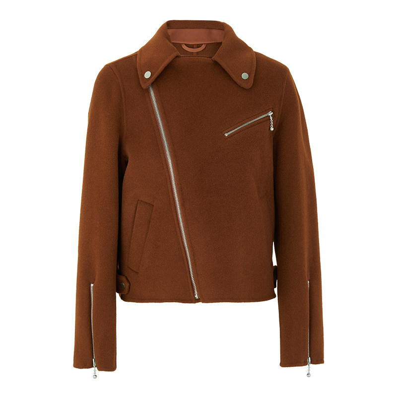 themslan2021冬季新品毛呢短夹克 themslan毛呢外套