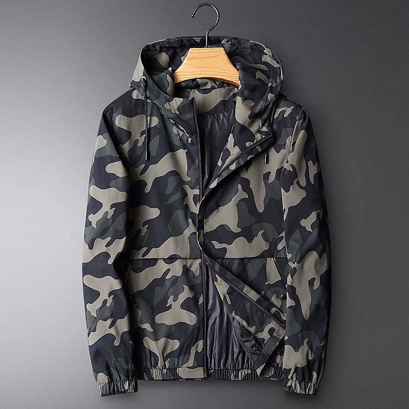 迷彩男士春秋工装潮流中青年夹克 pwrs夹克