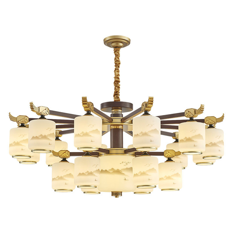 2025新款新中式吊灯客厅大气铁艺复古别墅大户型禅意餐厅卧室主灯,淘宝优惠券,粉丝福利购,淘宝优惠卷