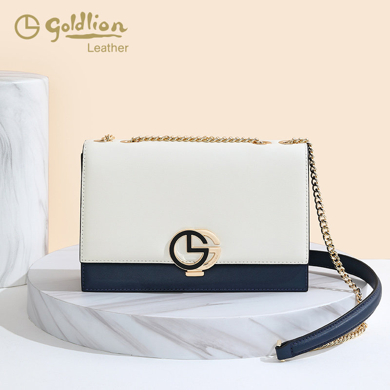 金利来2020新款单肩斜挎牛皮小方包 金利来一品仓女士包袋