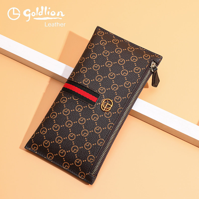 金利来2020印花手拿包长款复古女包 金利来一品仓钱包