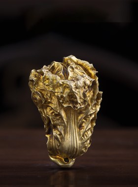 铜臻黄铜盘玩手把件中式客厅书房