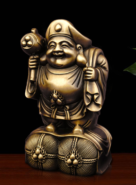 黄铜大黑天摩诃迦罗财神摆件