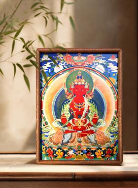 长寿佛铜雕画桌面摆件