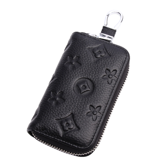 Сумка для ключей для мужчин и женщин, корейская симпатичная многофункциональная сумка для хранения из воловьей кожи большой емкости, простой подвесной держатель для карточек на талии, два в одном