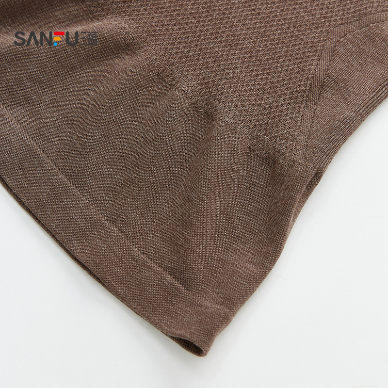 三福女冬季轻塑无缝保暖内衣 修身打底秋衣秋裤套装女851236 - 图1