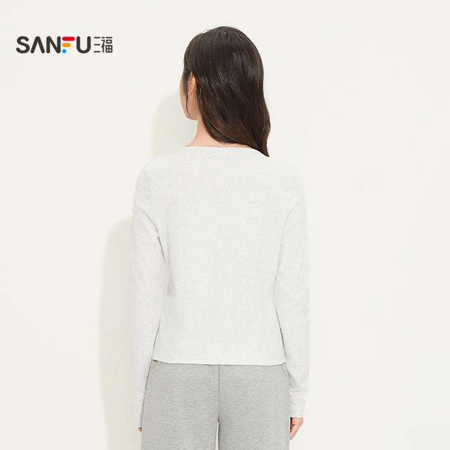 Sanfu pastoral jacquard cardigan ເສື້ອຄຸມດຽວຜູ້ຍິງຝຣັ່ງວ່າງອາກາດເສື້ອ jacket ເທິງແມ່ຍິງ 514700