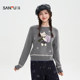Sanfu sweater 2025 new winter small cat pattern round neck loose pullover top for women 510502