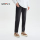 Sanfu 2025 Winter Simple Slim Fit Pintail Jeans Urban Commuting Straight Waist Pants Men's 510105