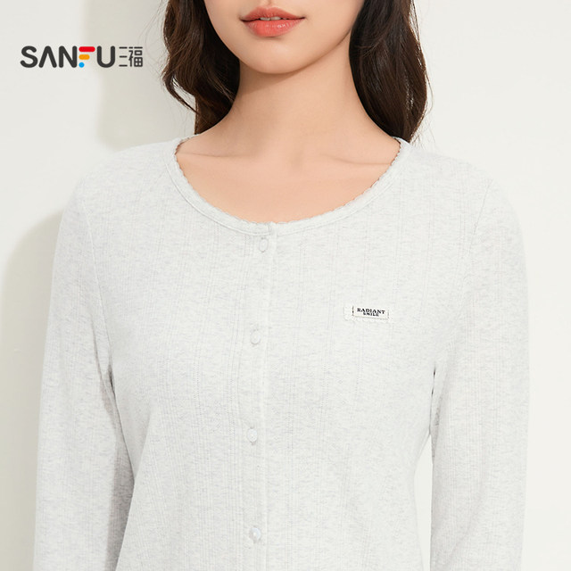 Sanfu pastoral jacquard cardigan ເສື້ອຄຸມດຽວຜູ້ຍິງຝຣັ່ງວ່າງອາກາດເສື້ອ jacket ເທິງແມ່ຍິງ 514700