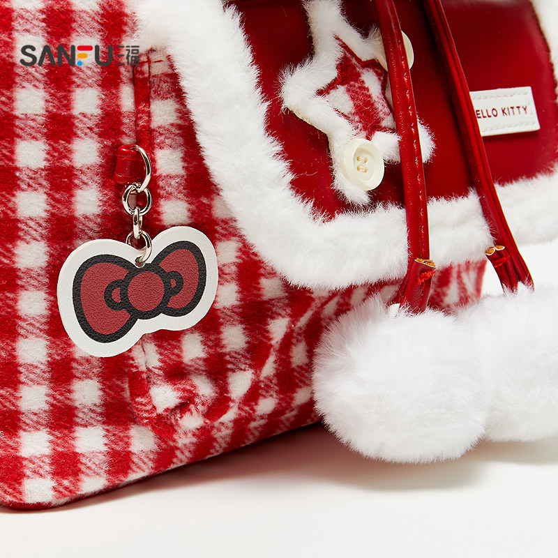 三福三丽鸥毛绒双肩包装饰袋 趣味日用生活好物包包背包 850077,淘宝优惠券,粉丝福利购,淘宝优惠卷