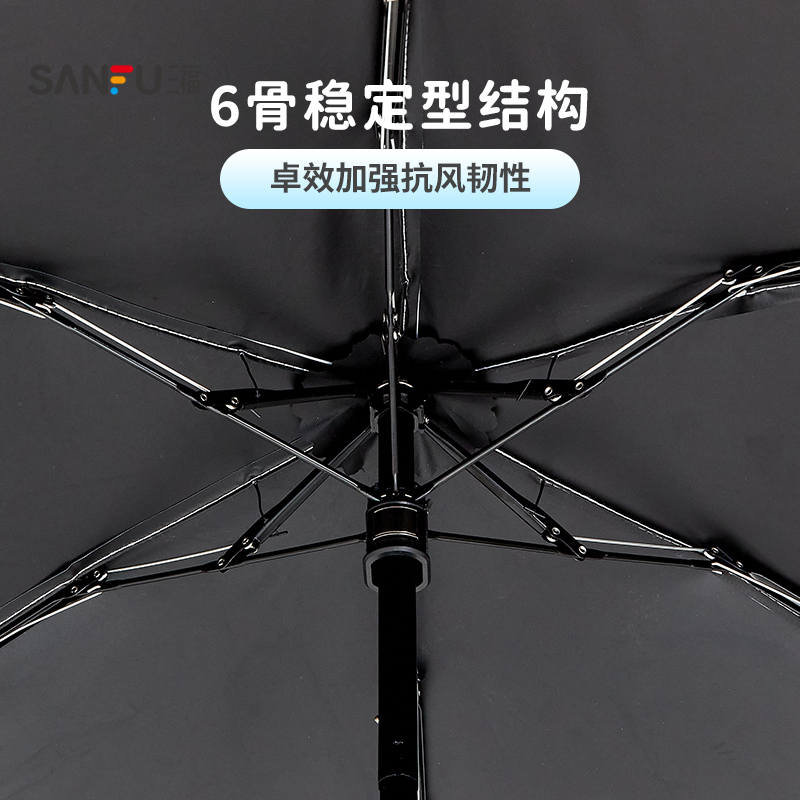 三福清新少女五折雨伞 生活日用晴雨两用遮阳伞839780 - 图0