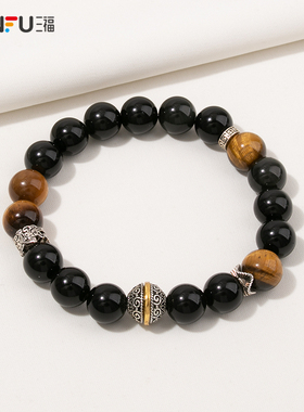 【搏忆】三福休闲男士手串单条创意时尚配饰手饰个性首饰838798