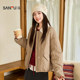 Sanfu cotton-padded clothes 2025 new winter spliced ​​corduroy lapel cotton-padded jacket small person loose coat women's clothing