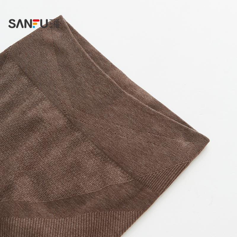 三福女冬季轻塑无缝保暖内衣 修身打底秋衣秋裤套装女851236 - 图2