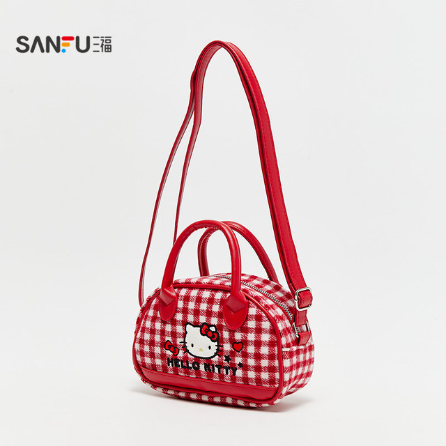 Sanfu Hello Kitty Boston Bag Crossbody Bag Decorative Bag Daily Goods Storage Bag 849304