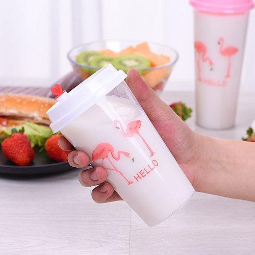 90口径加厚网红一次性奶茶杯塑料杯果汁饮料注塑杯带盖可定制logo - 图0