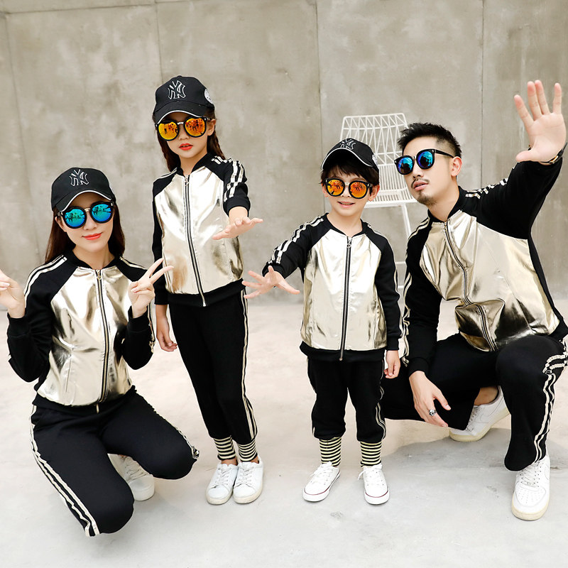 亲子装一家三口四口春秋装2020班服 shawnvela斯恩唯拉亲子装/亲子时装