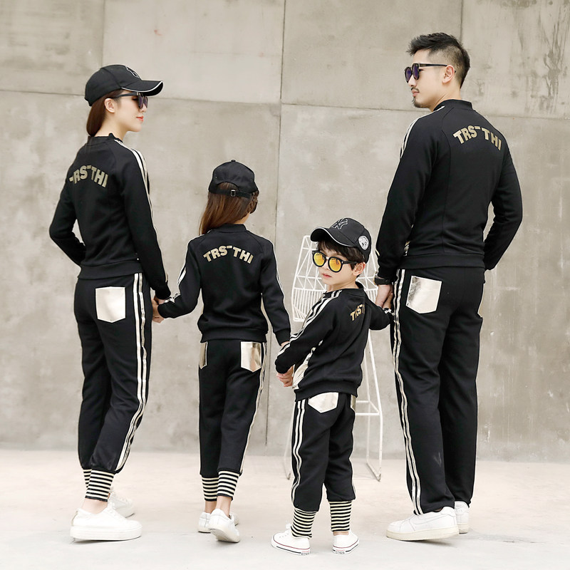 亲子装一家三口四口春秋装2020班服 shawnvela斯恩唯拉亲子装/亲子时装