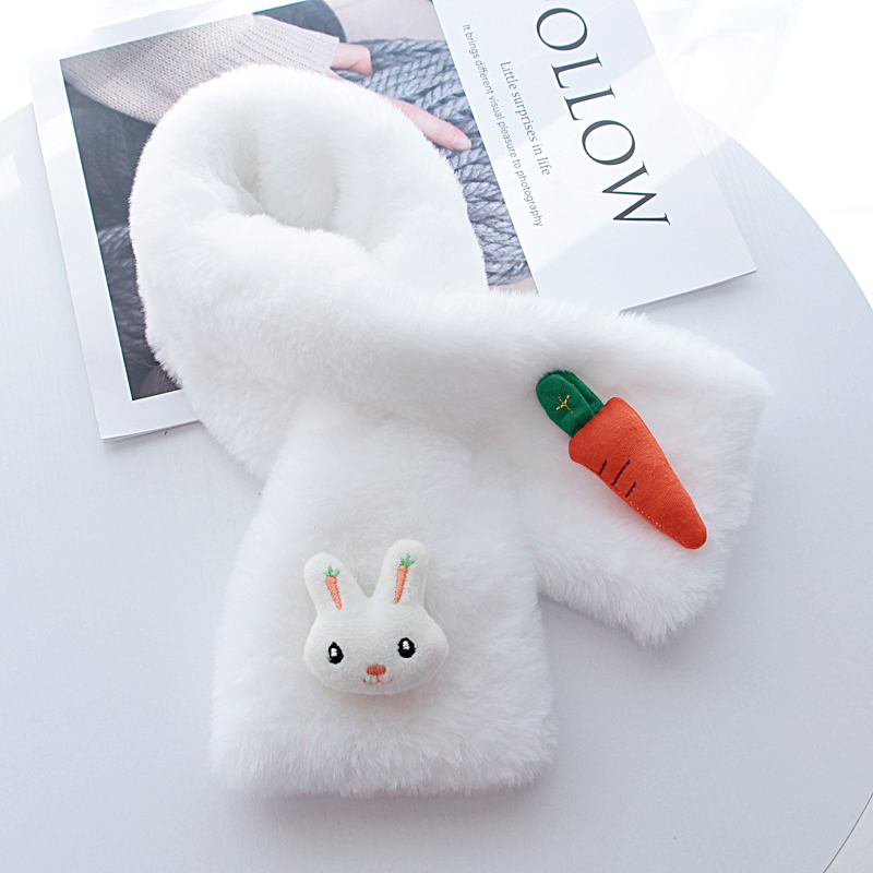 儿童围巾女冬季女宝宝可爱卡通兔子毛绒围脖韩版加厚保暖脖套亲子,淘宝优惠券,粉丝福利购,淘宝优惠卷