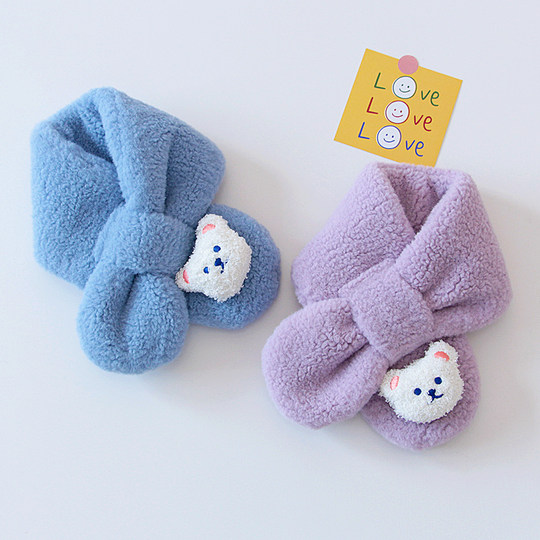 Winter thickened velvet warm scarf